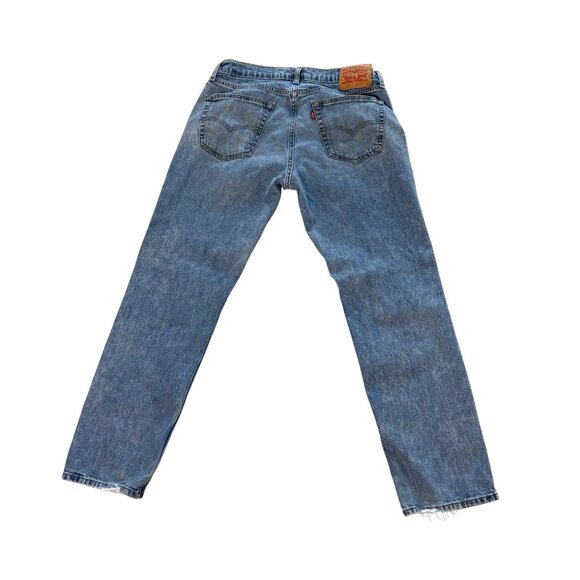 Levis Mens W34 L32 Blue Straight-Leg Denim Jeans 99% Cotton & 1% Elastane - Picture 3 of 10